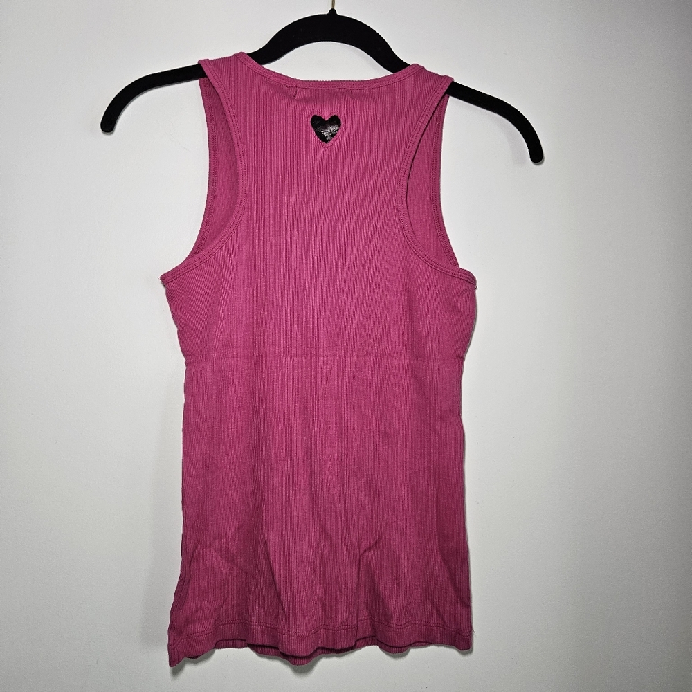 NWT! Bisou Bisou Sleeveless V-neck Rhinestone Embellished Cotton Tank Sz Small - Picture 6 of 7